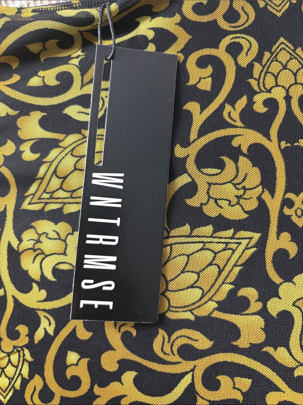 WNTRMSE Black & Gold One-Shoulder Ruched Dress - Picture 3 of 13